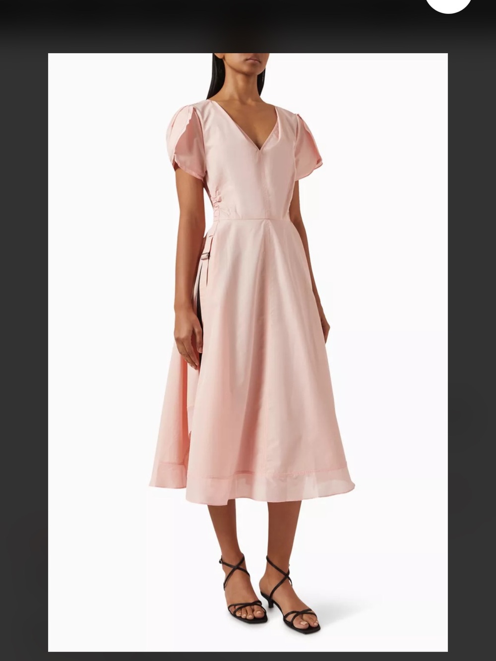 3.1 Phillip Lim Blush Pink V‑Neck Midi Dress